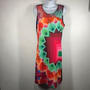 Desigual geometric mod dress size large